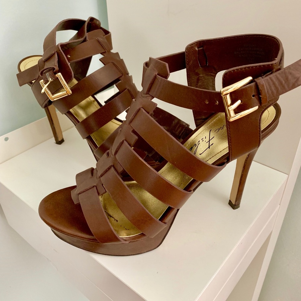 Marc Fisher Brown Sandal Heels
